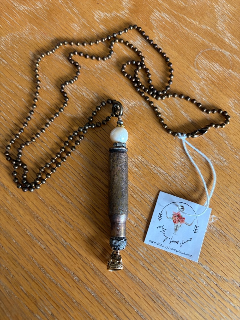 Bohemian Bullet Pearl Long Necklace